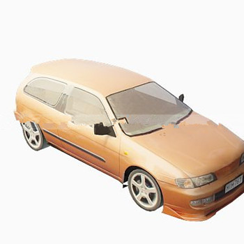Amarillo modelo del coche 3d