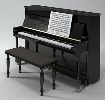 Modelo 3d de alto grado del piano