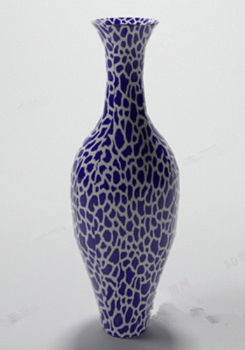 Modelos 3D de porcelana azul y blanca