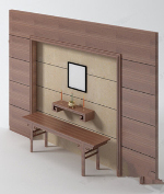 3d modelo de armario de madera