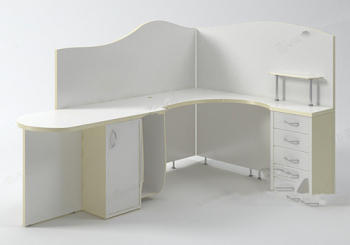 Blanco modelo 3d escritorio