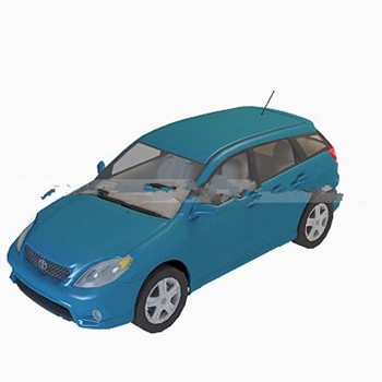 Modelo del coche azul