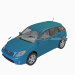 Modelo del coche azul