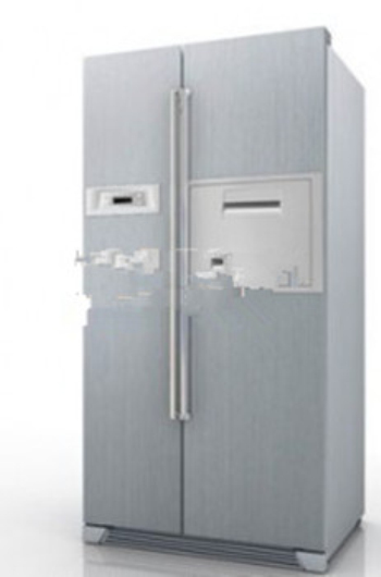 3d modelo de refrigerador de dos puertas