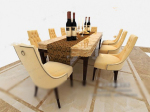 Mesas de comedor y sillas de lujo Modelos 3D