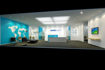 Primer plano de la empresa modelo 3d