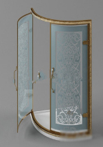 Puerta del baño de vidrio modelo 3D