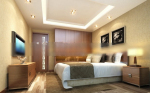 Modelo 3d de habitaciones de hotel