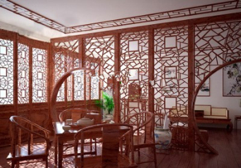 Retro-estilo modelo restaurante 3d