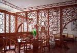 Retro-estilo modelo restaurante 3d