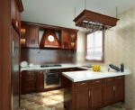 Solid 3d modelo de cocina de madera