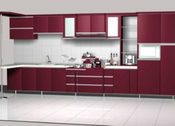 Pure gabinetes rojos modelo 3d