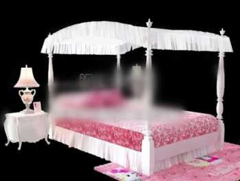 Pequeña cama de princesa modelo 3d
