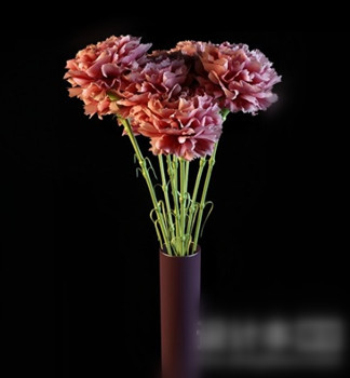 Flores rojas de la joyera de modelos 3D