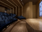 Modelo 3d de una oficina de conferencias grande