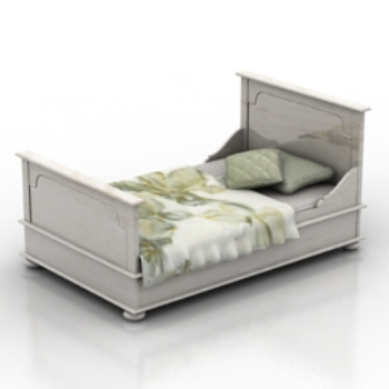 blancas modelos de cama 3D