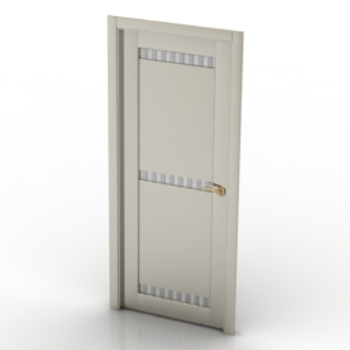 Modelo de casa puerta blanca