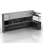 gabinete negro fresco modelo 3D