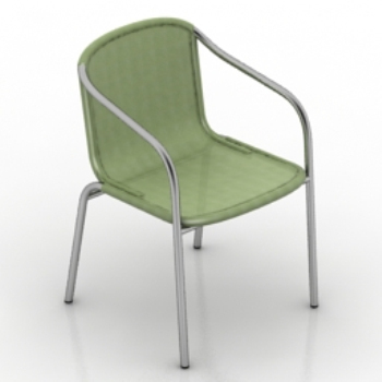 modelos 3D silla verde