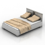 blanco modelo de cama doble