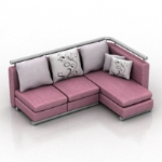 modelo multijugador sof de color rosa