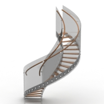 Modelo europeo escalera girando