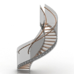 Modelo europeo escalera girando