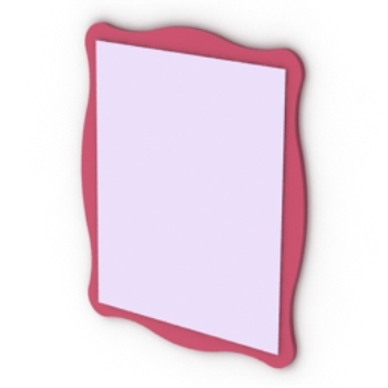 Encaje rosa espejo modelo 3D