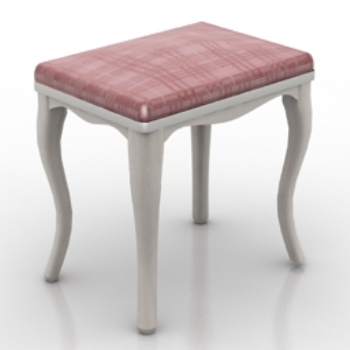 solo taburete rojo modelo 3D