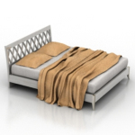 blanco modelo de cama doble
