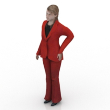 modelo de mujer de color rojo