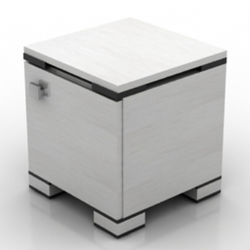 Modelo de manera mesa de noche blanca