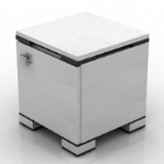 Modelo de manera mesa de noche blanca
