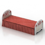 rojo modelo de cama larga