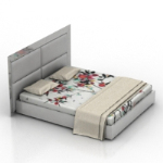 modelo blanco cama de la vendimia