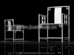 Modelo 3d de un moderno sillas de hierro
