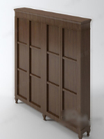 Brown gabinetes de madera modelo 3d