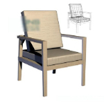 Modelo de madera de la silla