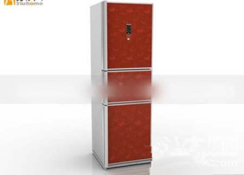 3d modelo de gran nevera roja