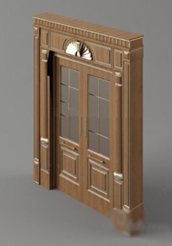 Modelo 3d de puertas de estilo europeo