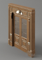 Modelo 3d de puertas de estilo europeo
