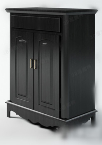 Textura Negro modelo 3d gabinete