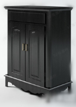 Textura Negro modelo 3d gabinete