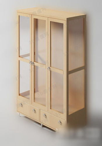 Bueno armario de madera 3d modelo slido
