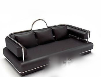 Sof negro modelo 3d