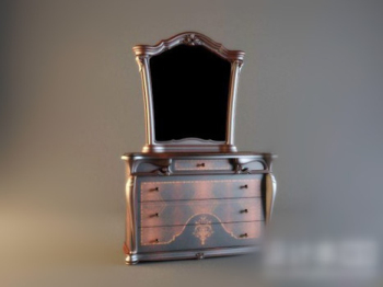 Espejo de princesa europea modelo 3d