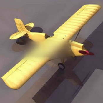 Estilo amarillo aviones modelo 3d
