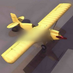 Estilo amarillo aviones modelo 3d