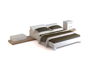 Cama simple modelo 3D