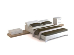 Cama simple modelo 3D